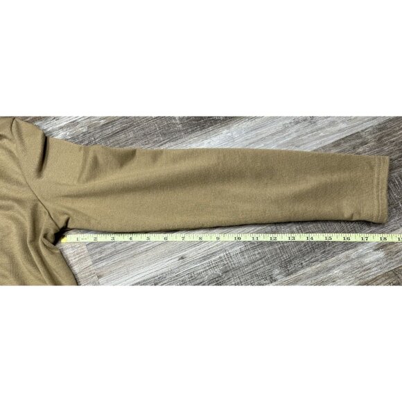 Lucky Brand Womens Size XL Asymmetrical Wrap Blouse Buckle Detail Khaki Cardigan - Picture 12 of 15